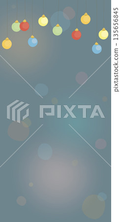 Colorful hanging evening balls with blurred background vector illustration childish style. Party background vertical template have blank space. Colorful hanging evening balls with blurred background vector illustration childish style. Party background vertical template have blank space. 135656845