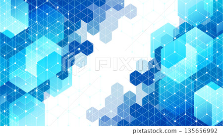 Blue technology digital abstract background 135656992
