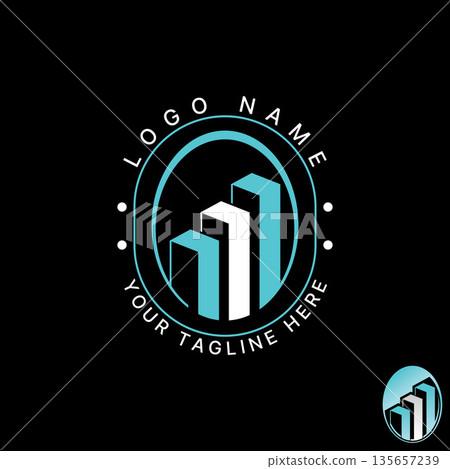 Three bar chart diagram part like building ellipse business report increase logo design graphic concept creative premium vector stock image top sell Three bar chart diagram part like building ellipse business report increase logo design graphic concept creative premium vector stock image top sell 135657239