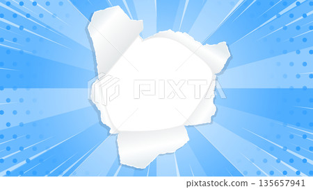 旭日和穿孔紙背景材料、焦點線效果、點圖案、框架 旭日和穿孔紙背景材料、焦點線效果、點圖案、框架 135657941