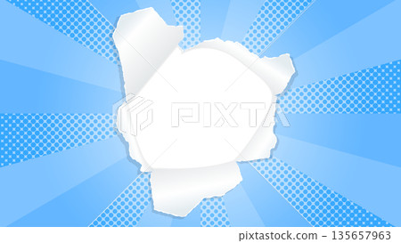 Sunburst and perforated paper background material, halftone dots, frame Sunburst and perforated paper background material, halftone dots, frame 135657963