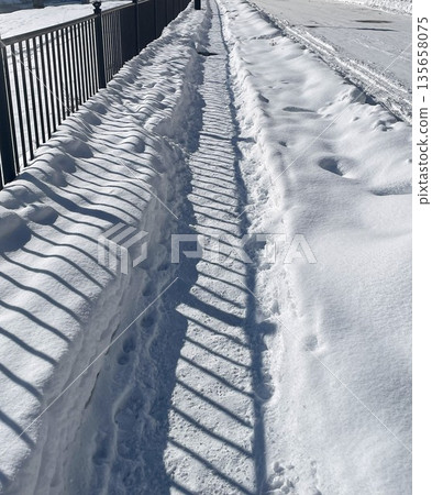 Snowy road Snowy road 135658075