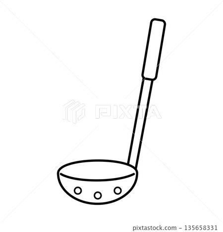 Kitchen Utensils: Slotted Ladle Kitchen Utensils: Slotted Ladle 135658331