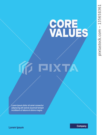 Core Values Typography Banner. Business infographic template. Core Values Typography Banner. Business infographic template. 135658361