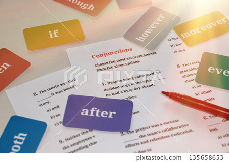 English grammar exam practice sheet and colorful flashcards English grammar exam practice sheet and colorful flashcards 135658653