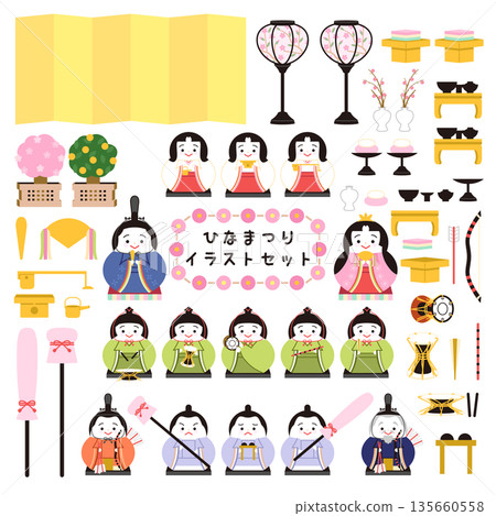 簡單的女兒節插畫集 簡單的女兒節插畫集 135660558