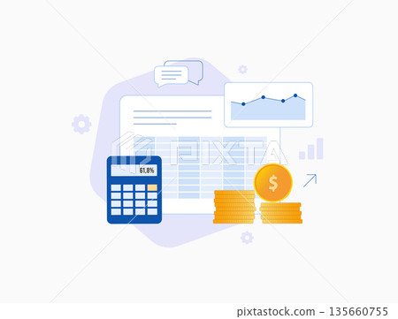 Accounting software development with billing invoicing payroll tax dashboards reporting, automation reconciliation, ERP modules finance teams build tools to manage data grow business illustration Accounting software development with billing invoicing payroll tax dashboards reporting, automation reconciliation, ERP modules finance teams build tools to manage data grow business illustration 135660755