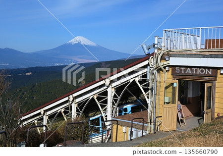 從靜岡縣特國峠頂眺望富士山 135660790