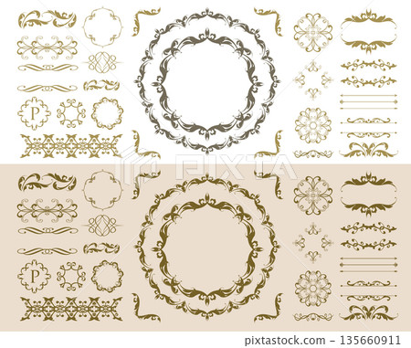 Romantic Valentine's Day frame design collection 135660911