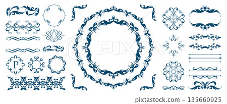 Romantic Valentine's Day frame design collection 135660925