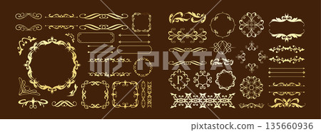 Romantic Valentine's Day frame design collection 135660936