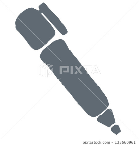 Easy-to-use simple explanatory illustration cut series for admission guides | Oil-based pen 135660961