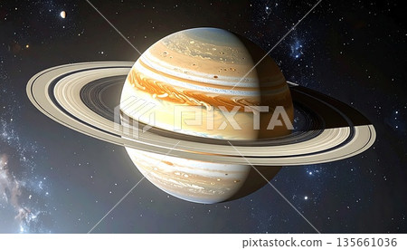 人工智慧影像：太陽系土星影像 135661036