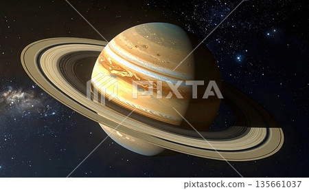 人工智慧影像：太陽系土星影像 135661037