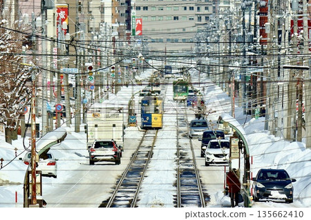札幌,冬季的火車街 札幌,冬季的火車街 135662410
