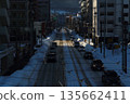 Sapporo, train street in winter 135662411