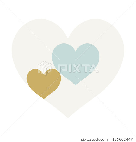 Hand-drawn hearts - French style with a cute and sophisticated color scheme (for comfortable living designs) Hand-drawn hearts - French style with a cute and sophisticated color scheme (for comfortable living designs) 135662447