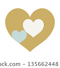Hand-drawn hearts - French style with a cute and sophisticated color scheme (for comfortable living designs) 135662448