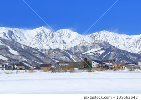 從山腳看冬天的白馬山脈 從山腳看冬天的白馬山脈 135662648