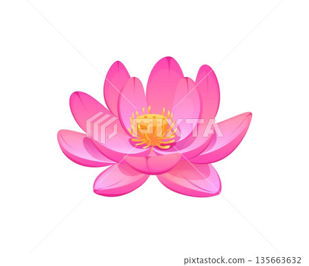 Chinese lotus flower icon of China travel, culture and holiday, vector symbol. Pink lotus flower, Asian water lily and oriental decoration for ornament of Chinese Lunar New Year and Chinatown festival Chinese lotus flower icon of China travel, culture and holiday, vector symbol. Pink lotus flower, Asian water lily and oriental decoration for ornament of Chinese Lunar New Year and Chinatown festival 135663632