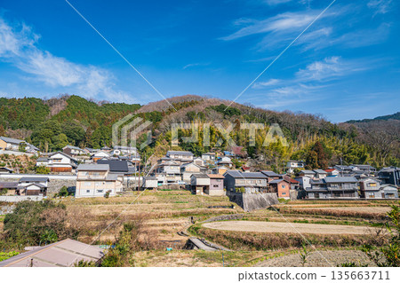 奈良縣飛鳥村山村風光 奈良縣飛鳥村山村風光 135663711