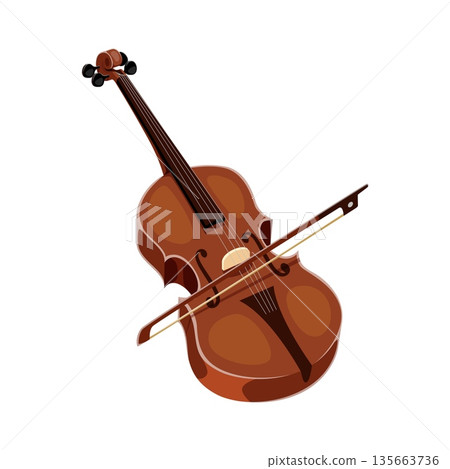 Saint Patrick's day violin musical instrument icon or attribute. Irish folk party cartoon vector object, Ireland culture holiday attribute. Saint Patrick day icon with medieval music instrument Saint Patrick's day violin musical instrument icon or attribute. Irish folk party cartoon vector object, Ireland culture holiday attribute. Saint Patrick day icon with medieval music instrument 135663736