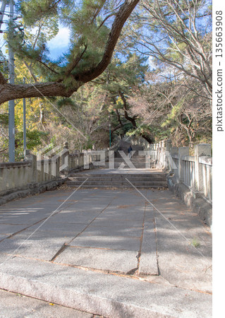 Kotobiki Hachiman Shrine on a sunny day Kotobiki Hachiman Shrine on a sunny day 135663908