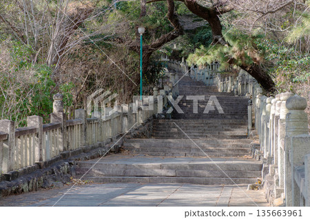 The stairs of Kotohiki Hachiman Shrine The stairs of Kotohiki Hachiman Shrine 135663961