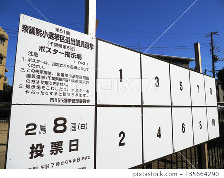 Election poster display area/House of Representatives single-seat constituency election Election poster display area/House of Representatives single-seat constituency election 135664290
