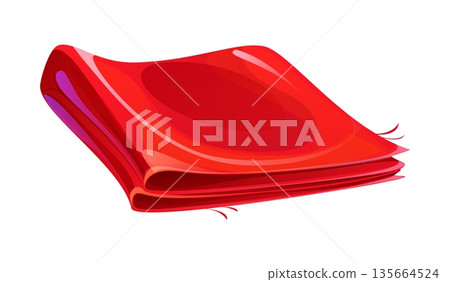 Cartoon red silk fabric China culture icon or item. China fashion symbol, Chinese tradition vector icon. Asian history item or Asia isolated red silk fabric culture cartoon object Cartoon red silk fabric China culture icon or item. China fashion symbol, Chinese tradition vector icon. Asian history item or Asia isolated red silk fabric culture cartoon object 135664524