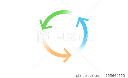 Illustration of arrows that represent circulation and processes Illustration of arrows that represent circulation and processes 135664553