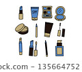 Makeup product illustration set | Lipstick, sunscreen, eyeshadow, etc. | Men's 135664752