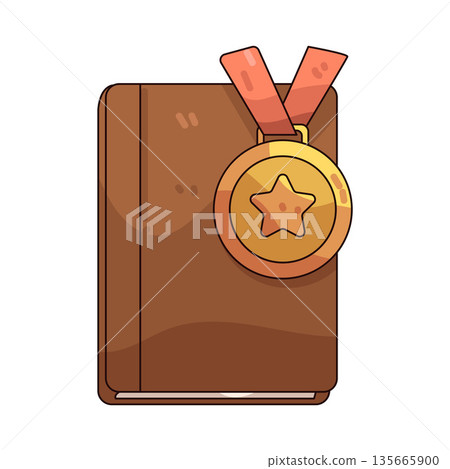 illustration of book award 135665900