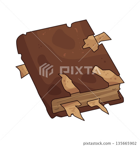 illustration of damaged book 135665902