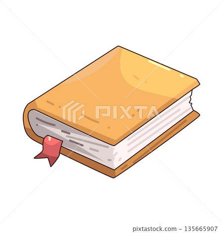 illustration of closed book 135665907