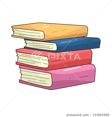illustration of stack of books 135665908