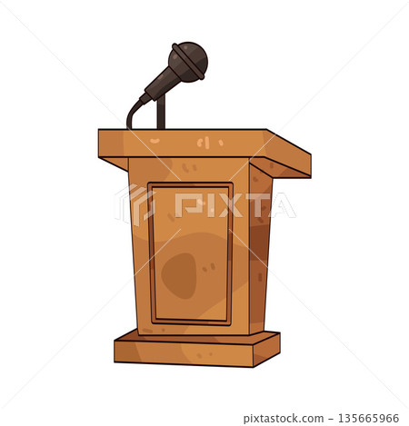 illustration of podium 135665966