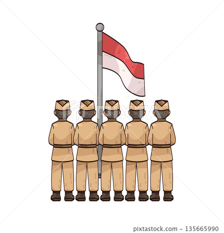 illustration of Indonesia ceremony illustration of Indonesia ceremony 135665990