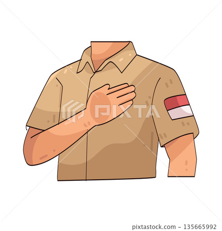 illustration of Oath of Youth Pledge Day illustration of Oath of Youth Pledge Day 135665992