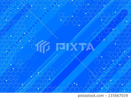 Colorful background image of blue and light blue honeycomb pattern Colorful background image of blue and light blue honeycomb pattern 135667039