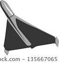 Shahed military drone icon. Aircraft type drone. 135667065
