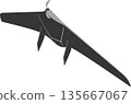 Military drone icon. Aircraft type drone. 135667067
