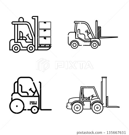 forklift icon forklift icon 135667631