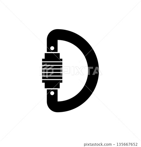 Carabiner Icon Illustration Carabiner Icon Illustration 135667652