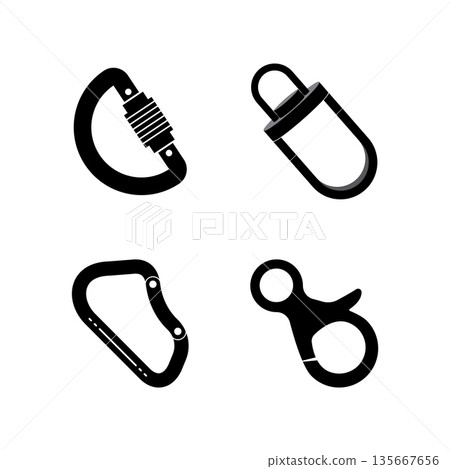 Carabiner Icon Illustration Carabiner Icon Illustration 135667656