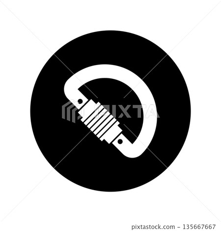Carabiner Icon Illustration 135667667