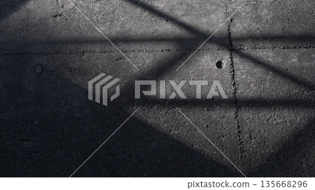 Shadowed concrete wall 135668296