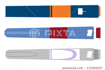 Illustration of insulin preparation for diabetes treatment 135668307