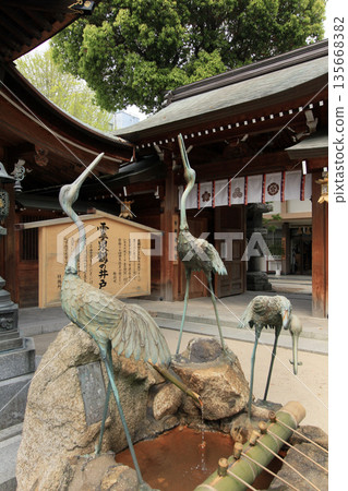 Kushida Shrine - The sacred crane well Kushida Shrine - The sacred crane well 135668382