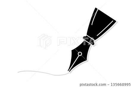 嗜好日記：用鋼筆寫的簡單圖示插圖 135668995